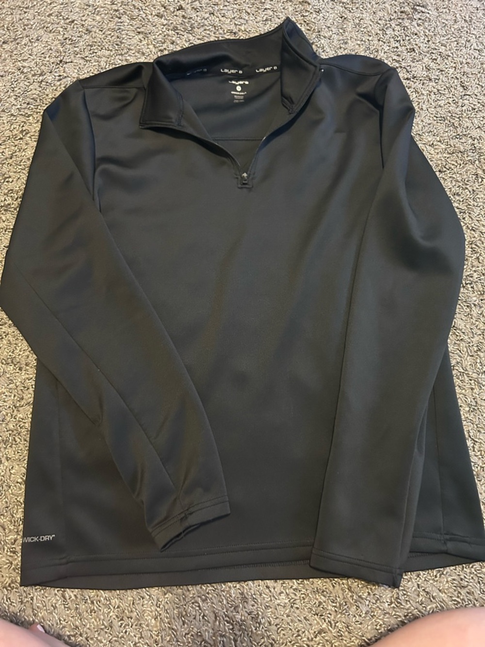 Layer 8 Black Zip-Front Athletic Top